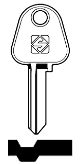 Afbeelding van Silca Cilindersleutel brass TRF1