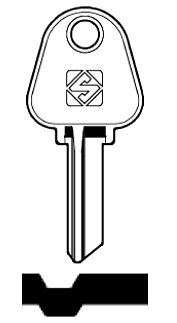 Afbeelding van Silca Cilindersleutel brass TRF2