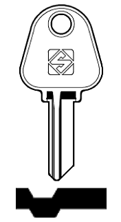 Afbeelding van Silca Cilindersleutel brass TRF3