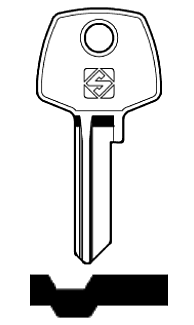 Afbeelding van Silca Cilindersleutel brass TRF4