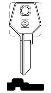 Afbeelding van Silca Cilindersleutel brass TRI10R