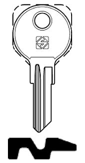 Afbeelding van Silca Cilindersleutel brass TRI11R