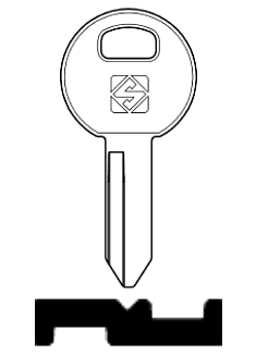 Afbeelding van Silca Cilindersleutel brass TRI4R