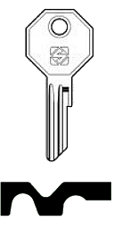 Afbeelding van Silca Cilindersleutel brass TY3