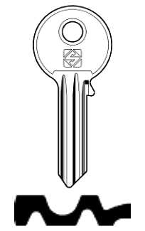 Afbeelding van Silca Cilindersleutel brass VL2