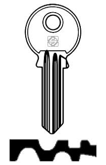 Afbeelding van Silca Cilindersleutel brass VL3