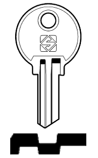 Afbeelding van Silca Cilindersleutel brass VR1