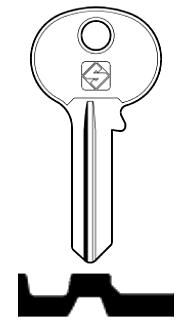 Afbeelding van Silca Cilindersleutel brass WH1