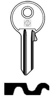 Afbeelding van Silca Cilindersleutel brass ZA1