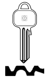 Afbeelding van Silca Cilindersleutel staal AE1R