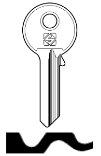 Afbeelding van Silca Cilindersleutel staal ALM1R