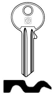 Afbeelding van Silca Cilindersleutel staal ARE1