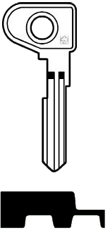 Afbeelding van Silca Cilindersleutel staal ASP2