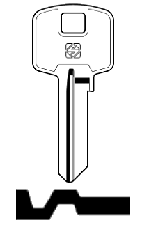 Afbeelding van Silca Cilindersleutel staal ASU1R