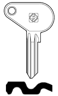 Afbeelding van Silca Cilindersleutel staal AUN1