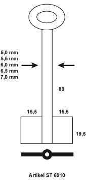 Afbeelding van Tilney dubbelbaardsleutel 6910 - 6.0 mm (95mm lang)