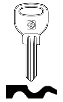 Afbeelding van Silca Cilindersleutel staal BAD1