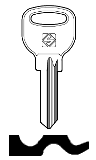 Afbeelding van Silca Cilindersleutel staal BAD1R