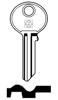 Afbeelding van Silca Cilindersleutel staal BAL1