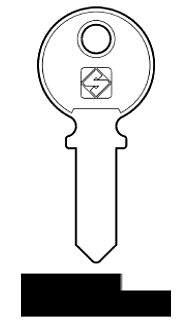 Afbeelding van Silca Cilindersleutel staal BAR1R
