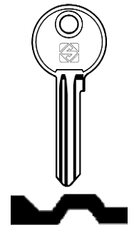 Afbeelding van Silca Cilindersleutel staal BC1R