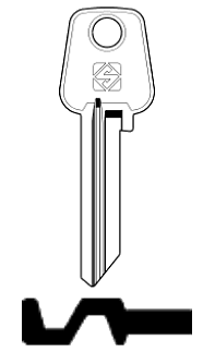 Afbeelding van Silca Cilindersleutel staal BLT1R