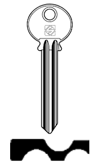 Afbeelding van Silca Cilindersleutel staal BRT1