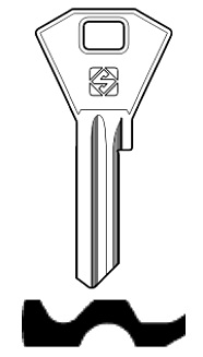 Afbeelding van Silca Cilindersleutel staal BS5R