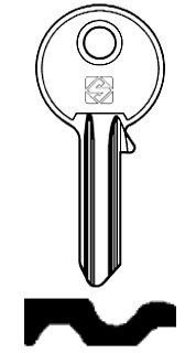 Afbeelding van Silca Cilindersleutel staal BSI2