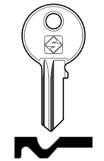 Afbeelding van Silca Cilindersleutel staal CF4