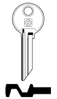 Afbeelding van Silca Cilindersleutel staal CKM1
