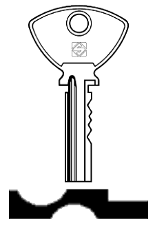 Afbeelding van Silca Cilindersleutel staal DD2