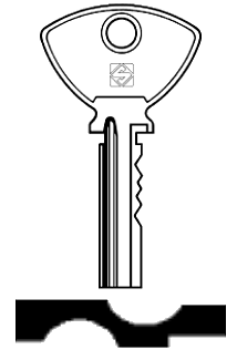 Afbeelding van Silca Cilindersleutel staal DD3
