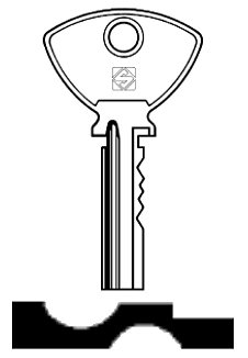 Afbeelding van Silca Cilindersleutel staal DD4