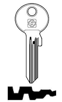 Afbeelding van Silca Cilindersleutel staal DF3R