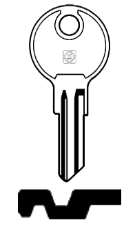 Afbeelding van Silca Cilindersleutel staal DO12