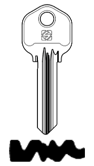 Afbeelding van Silca Cilindersleutel staal DRB1