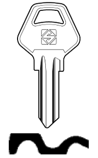 Afbeelding van Silca Cilindersleutel staal DS1