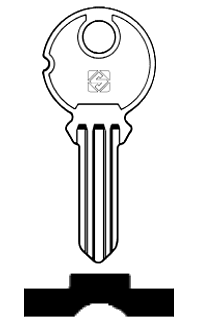 Afbeelding van Silca Cilindersleutel staal EA3