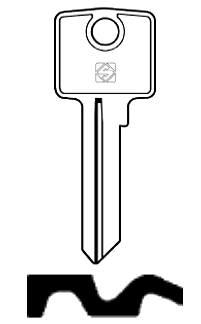 Afbeelding van Silca Cilindersleutel staal EF7