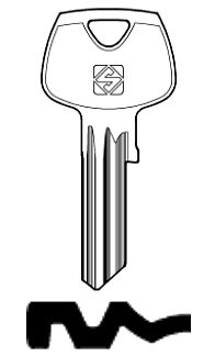 Afbeelding van Silca Cilindersleutel staal EL10