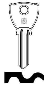 Afbeelding van Silca Cilindersleutel staal ES1R