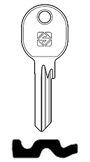 Afbeelding van Silca Cilindersleutel staal ESC1R