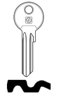 Afbeelding van Silca Cilindersleutel staal EUR1