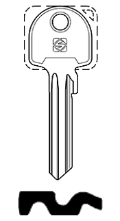 Afbeelding van Silca Cilindersleutel staal EUS2