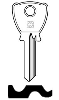 Afbeelding van Silca Cilindersleutel staal EZ1