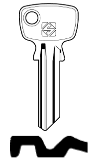 Afbeelding van Silca Cilindersleutel staal FAN1