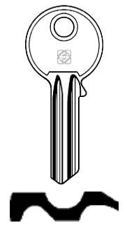 Afbeelding van Silca Cilindersleutel staal FK1