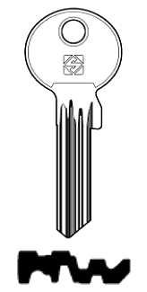 Afbeelding van Silca Cilindersleutel staal GR9-7