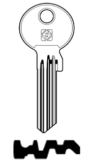 Afbeelding van Silca Cilindersleutel staal GR9R-3